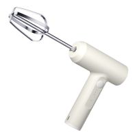 无线电动打蛋器烘焙手持家用和面自动打蛋机奶油打发器蛋糕搅拌器 米白色(简易包装) 网红西瓜头(单头+充电线)