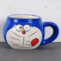 陶瓷卡通杯儿童卡通杯子罗小黑机器猫KT猫小黄人 海绵 小屁猪可爱 叮当猫