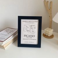 ins风简约艺术相框可挂墙桌面摆件装饰画卧室挂背景装饰北欧摆台 黑色相框 P1