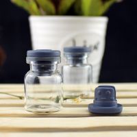 10毫升手工创意透明铝盖玻璃瓶软胶塞许愿瓶沙画瓶迷你漂流瓶装饰 5毫升胶塞瓶10只