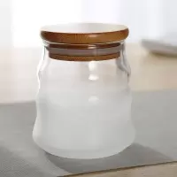 玻璃便携茶叶罐 迷你小号茶盒密封罐子 随身储茶罐 装茶叶的容器 竹盖云雾茶叶罐02款