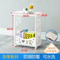 慕念初茶几咖啡桌客厅小圆桌子边几卧室阳台休闲阳台收纳床头柜子 小号单层-爱心-加厚送桌布