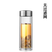 渊之源加厚双层玻璃杯耐热过滤男女式大容量泡茶杯子男女式微保温 迷你款150容量 单杯送杯刷