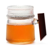 带把玻璃杯加厚耐热带盖过滤花茶杯男办公室水杯茶水分离泡茶杯子 [朝阳破晓]