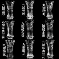 玻璃花瓶加厚款客厅插花摆件玻璃花瓶水养富贵竹花瓶玻璃水养创意 20好运透明花瓶