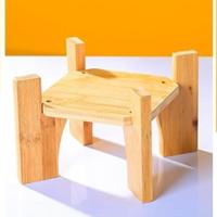 果汁罐底座木架可乐桶玻璃罐底座竹木座 4L 短款花架底座