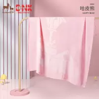 欧孕婴儿冰丝毯儿童毯子夏季薄款盖毯宝宝小毯子竹纤维午睡毯 微瑕哈皮熊 130cmx110cm