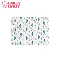 纱布浴巾婴儿新生夏季多功能吸水襁褓巾宝宝盖毯新生儿裹布防惊跳 登月小熊 100*130cm