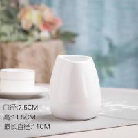 陶瓷花瓶小清新简约现代鹅蛋光滑可水培家居客厅电视柜摆件装饰品 白色小号鹅蛋花瓶