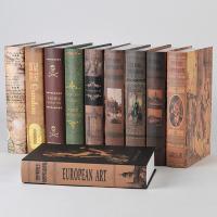 欧式复古假书仿真书装饰书创意摆件道具书盒子模型摆设 夏洛克美式小号10本