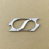 不锈钢钥匙扣 户外装备多功能登山扣带开瓶器S型爬山扣登山钩 (019)S型爬山扣