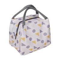 加厚便当包保冷保温野餐包铝箔内芯手提袋上班族学生装饭盒的袋子 三角圆圈