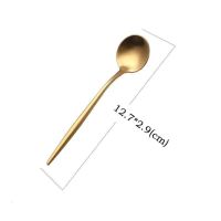 淘啦樱花祖母绿餐具北欧汤碗大号汤盆家用微波炉专用碗具碗碟套装 304金色小吃勺 轻奢绿[微波炉可用]