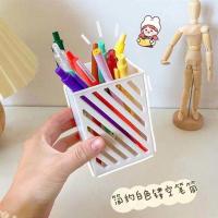 ins少女心桌面收纳盒抽屉式可爱学生宿舍置物架文具收纳垃圾桶 镂空笔筒送贴纸