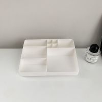 ins简约白色整理架少女学生宿舍桌面抽屉收纳整理盒护肤品杂物盒 白色 口红护肤收纳