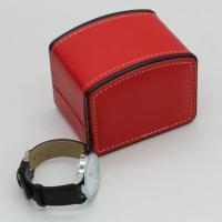 手表盒子手镯盒高档皮质手表盒翻盖手表盒拱形手表盒高档PU手表盒 红色