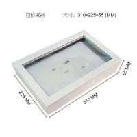 珠宝首饰项链戒指收纳盒绒布手镯看货盘手链吊坠饰品大容量库存盘 灰色03-百位戒指盘