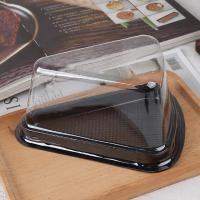 三角形蛋糕盒千层蛋糕盒子烘焙6寸8寸慕斯蛋糕切件盒一次性包装盒 A02 6寸黑色 50套