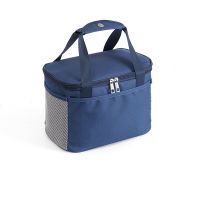 自驾旅游便当包冰包冷藏袋学生饭盒保温袋上班医院产妇带饭保温包 藏青色 小号25/15/18cm