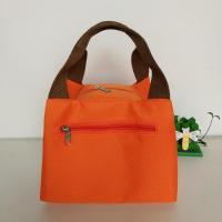 加厚饭盒袋子保温袋便当袋手提包铝箔保暖手拎袋帆布袋学生拎午餐 S009小号橘黄