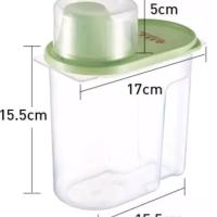 家用防虫防潮密封装米桶家用厨房面粉储存罐大米收纳盒米缸米箱 绿色2斤装