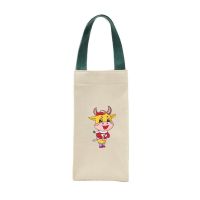 手拎水杯袋子焖烧壶套可爱卡通收纳雨伞保温杯袋子手提便携水壶袋 米色[随机发一款]无内衬吸扣