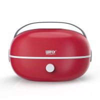 好夫人电热饭盒保温加热自热插电式上班族便当盒蒸饭器迷你电饭煲 红色