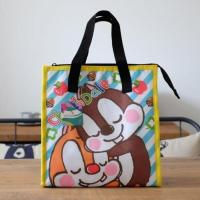 可爱卡通防水手提便当包 儿童学生餐盘袋子午餐包保温饭盒袋 花栗鼠