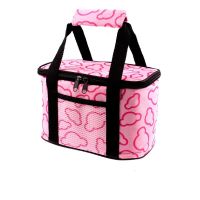 手提加厚保温包饭盒袋带饭防水大号冰包保冷户外冷藏午餐袋便当包 小号粉色5L送2个冰袋