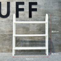 现代简约日式塑料鞋架经济型简易多层宿舍寝室鞋子收纳架家用鞋柜 三层 白色