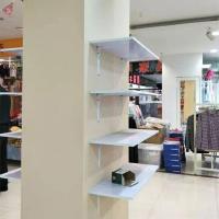 一字隔板置物架鞋店鞋架上墙鞋架展示架鞋托包包架鞋货架三角支架 白板40*24含三角支架2只