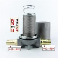 油泵过滤网加油机柴油过滤器可清洗透明钢芯滤清器滤芯总成1寸 平网总成+25插管