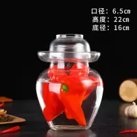 泡菜坛子玻璃加厚酸菜坛子腌菜缸大号家用水密封四川咸菜泡菜罐 5斤(送刷子+夹子)