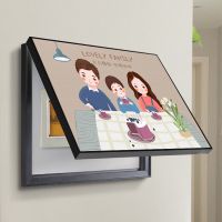 电表箱装饰画幸福一家人餐厅客厅装饰画现代简约电闸盒多媒体挂画 一个男孩 40x30可容纳32x22悬挂式
