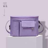 婴儿推车挂包通用时尚多功能大容量储物袋外出遛娃童车收纳置物包 紫色(简约款)