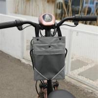 电动车筐挂物包电摩挂兜收纳储物袋防水布滑板车前置婴儿车小挂袋 电车款灰色