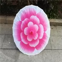 舞蹈伞绸布伞茉莉情怀专用茉莉花伞古典伞演出装饰伞工艺伞道具伞 玫红茉莉花