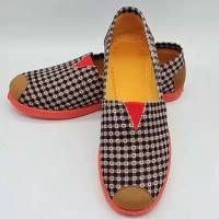 春秋款老北京布鞋妈妈鞋透气防滑女鞋休闲鞋帆布鞋单鞋女工作鞋 三角巾 红点点 36