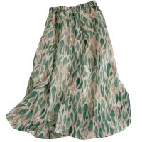 雪纺印花A字半身裙中长款2021夏新款清新时尚气质显瘦裙子 花色 S