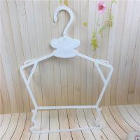 小孩塑料连体衣架童装店衣挂儿童加厚一体套件衣架裤架摄影店衣撑 白色可爱猴套件薄款 20