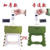 加厚小凳子塑料折叠凳子成人家用马扎火车小板凳便携儿童矮凳子 普通小号绿色[100斤内使用]