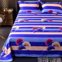 [特价床单]床单单件加厚斜纹床单单人双人床罩被单单件床上用品 蓝银杏叶 婴儿床用[110*150cm]