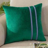 [不起球不褪色]抱枕客厅沙发靠垫床头靠背垫抱枕套子正方形靠枕 柏绿 30*50(抱枕套)