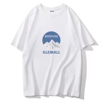森马旗下GleMall短袖t恤男士2021新款夏季潮流休闲圆领宽松体恤衫 白色 M