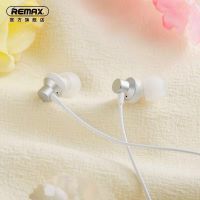 Remax高音质音乐耳机有线入耳带麦type-c3.5华为小米电竞吃鸡通用 银色3.5mm圆孔[送耳帽]