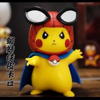 皮卡丘COS复仇者联盟钢铁侠漫威手办神奇数码宝贝汽车载公仔摆件 [特价]SPM蜘蛛侠-12cm