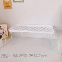 韩国无印风简约折叠收纳架学生桌面增高架子手账文具杂物置物架 一个小号置物架 (手账一个+中性笔一只)颜色随机