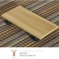 台式放电脑主机托架移动带轮增高悬空机箱底座主机拖托盘滑轮架子 浅胡桃平板40*20+万向轮