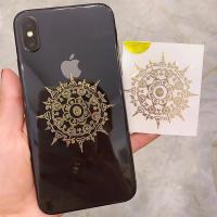 泰国佛牌真品 啊赞姜凯娜娜通 四面神天官赐福 九尾狐仙 手机贴 转运轮金色