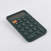 计算器可爱小型迷你办公用品会计少女心大按键小型超小电子计算机 深绿色